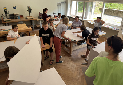 ensemble arcimboldo / rauschend 2025–1898 / Primarschule Niederholz / Vermittlungs-Workshop